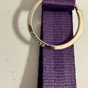 Harveys Purple Ribbon Keyring with Gold-Tone Ring